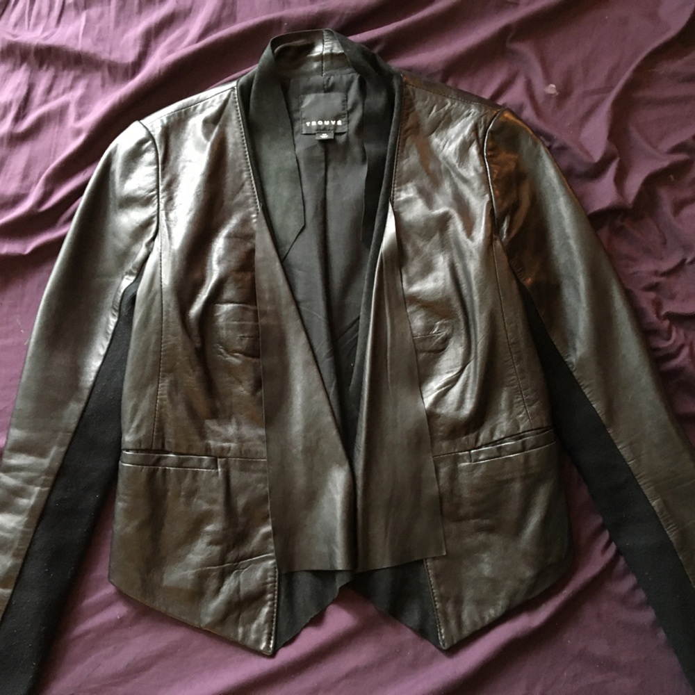 Trouvé Black Leather Jacket